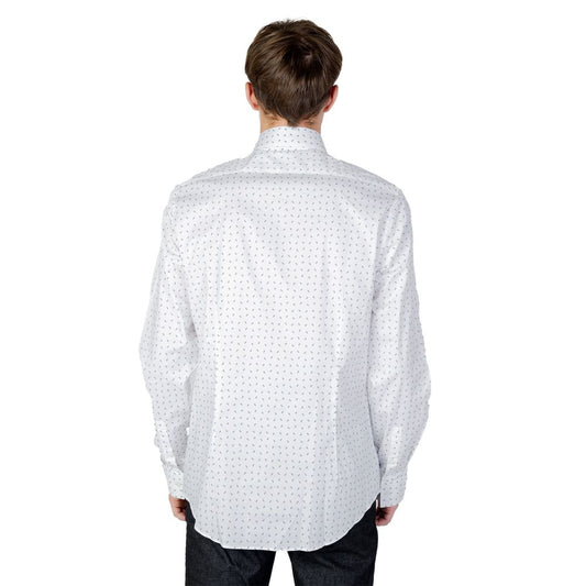 Calvin Klein White Cotton Shirt Calvin Klein Light Gray