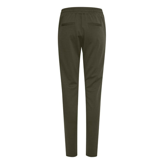 ICHI Green Polyester Jeans & Pant ICHI Dark Slate Gray