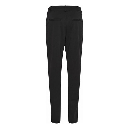 ICHI Black Recycled Polyester Jeans & Pant ICHI Dark Slate Gray
