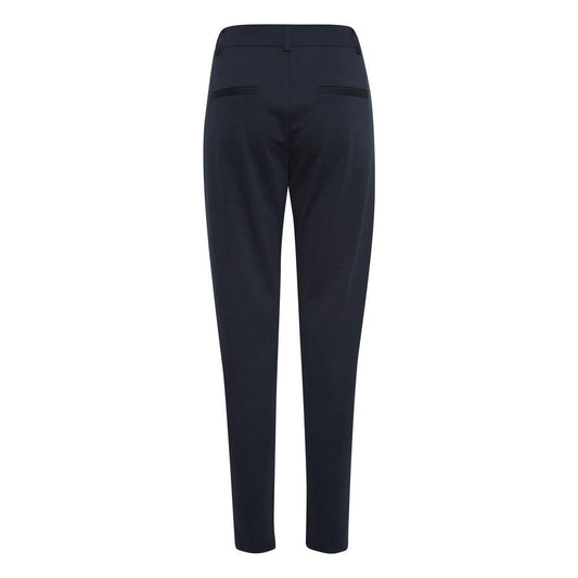ICHI Blue Recycled Polyester Jeans & Pant ICHI Dark Slate Gray