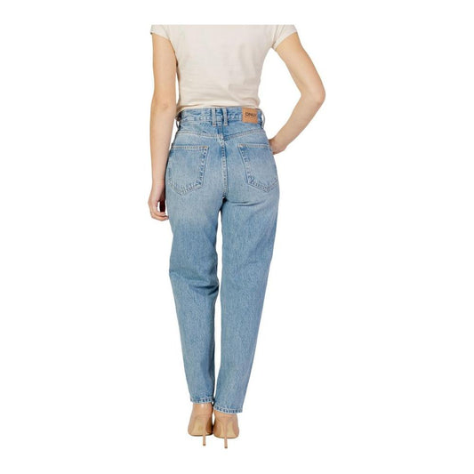 Only Light Blue Cotton Jeans & Pant Only Light Slate Gray