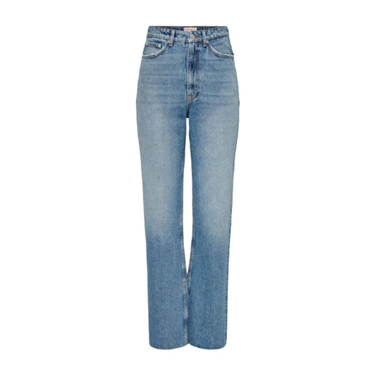 Only Light Blue Cotton Jeans & Pant Only Light Slate Gray