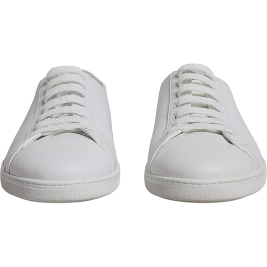 Dolce & Gabbana White Low Top Men Saint Tropez Sneakers Shoes Dolce & Gabbana Gray