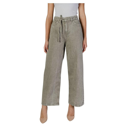 Only Green Cotton Jeans & Pant Only Slate Gray