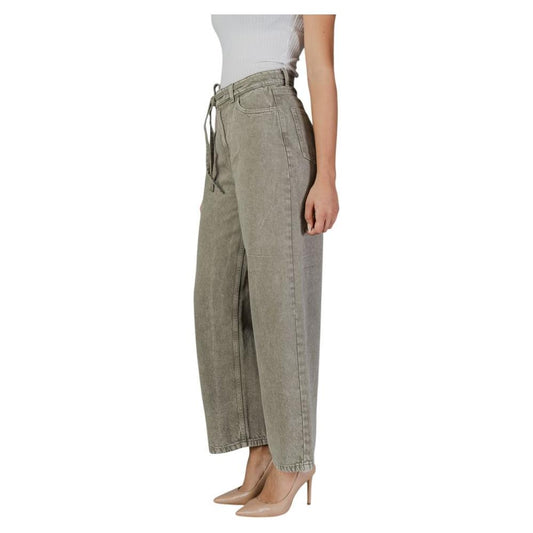 Only Green Cotton Jeans & Pant Only Slate Gray