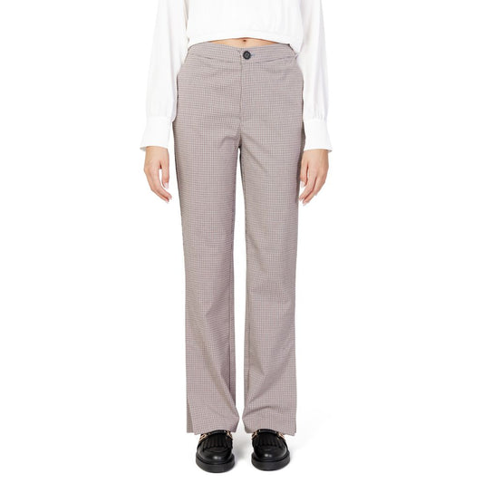 Only Beige Polyester Jeans & Pant Only Gray