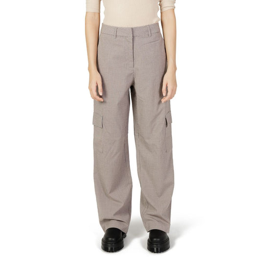 Only Beige Polyester Jeans & Pant Only Dark Gray