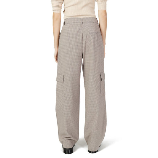 Only Beige Polyester Jeans & Pant Only Dark Gray