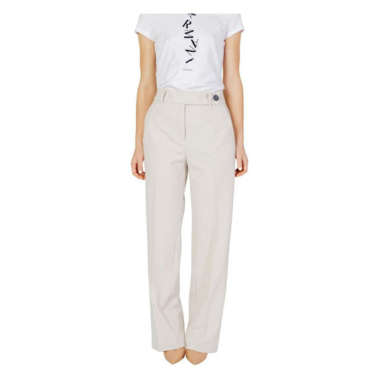 Only Beige Polyester Jeans & Pant Only Light Gray