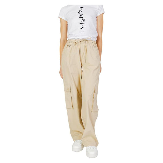 Only Beige Cotton Jeans & Pant Only Light Gray