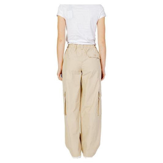 Only Beige Cotton Jeans & Pant Only Light Gray