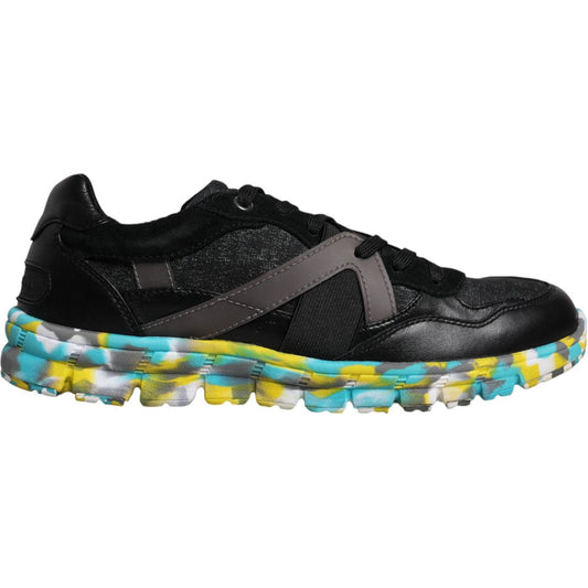 Dolce & Gabbana Black Polyester Low Top Men Sneakers Shoes Dolce & Gabbana Dark Slate Gray