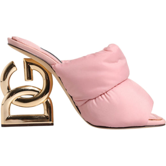 Dolce & Gabbana Dolce & Gabbana Pink Quilted DG Heel Slide Sandals Shoes LA12007-36 1728,67345645728,Dolce & Gabbana,EU36/US6,Material: 76% Polyester 16% Nylon 8% PU,Pink,Preowned / Defect,Sandals - Women - Shoes,Shoes,Women,Women - Shoes