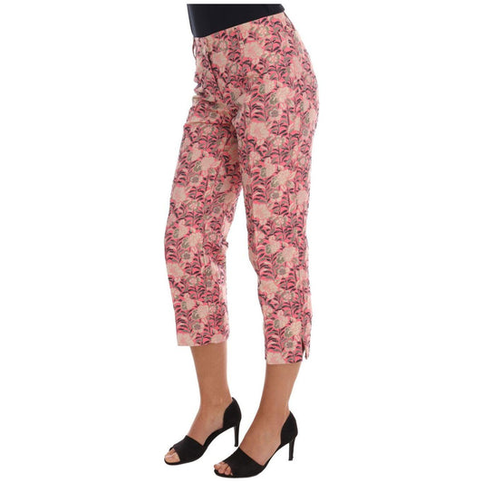 Dolce & Gabbana Pink Floral Brocade Capri Pants PAN61114-3