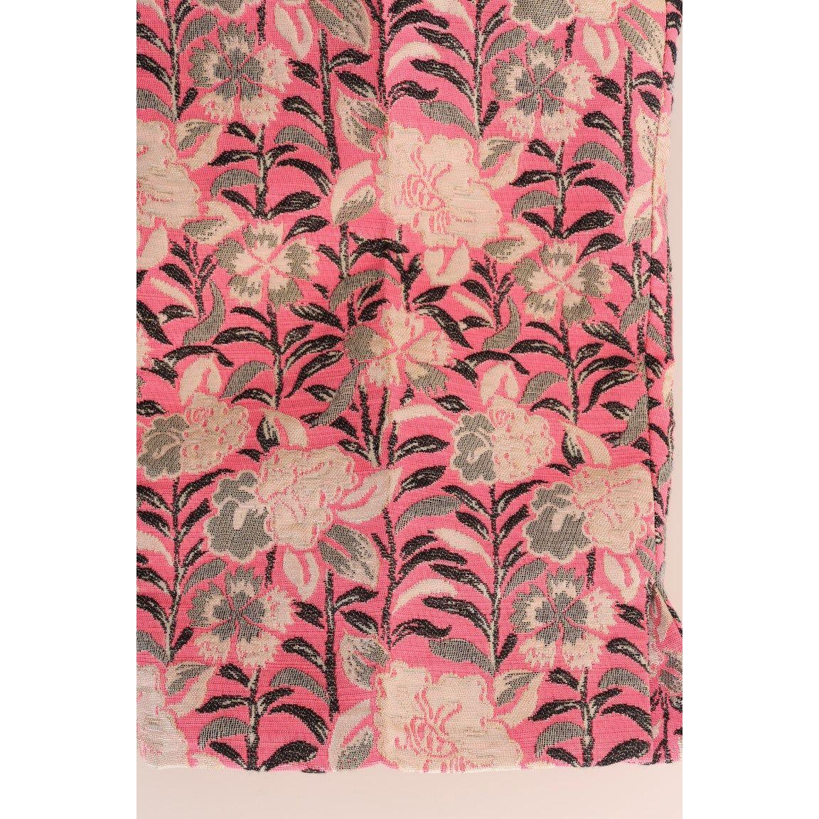 Dolce & Gabbana Pink Floral Brocade Capri Pants PAN61114-3