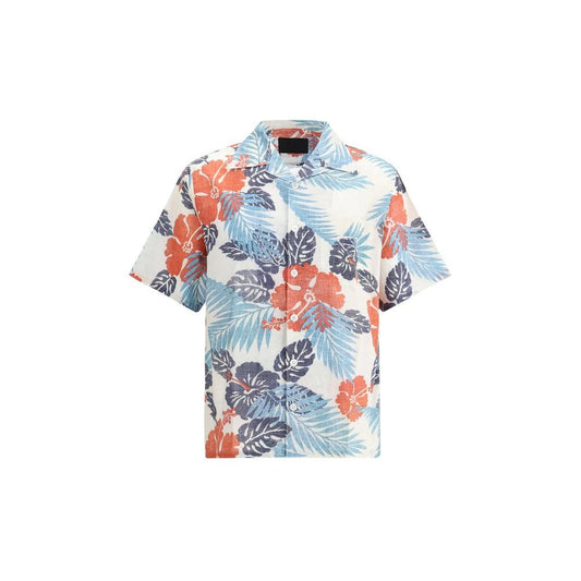 Prada Batista Ibiscus Shirt Prada Light Gray