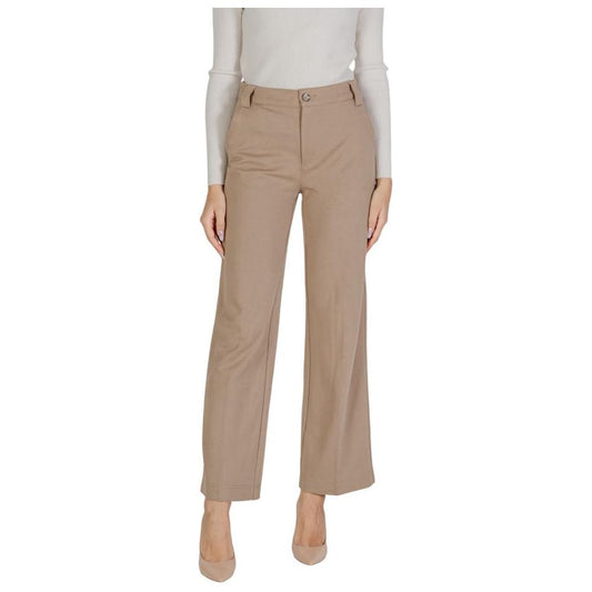 Street One Beige Viscose Jeans & Pant Street One Rosy Brown