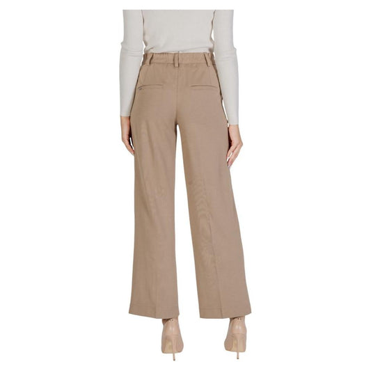 Street One Beige Viscose Jeans & Pant Street One Rosy Brown