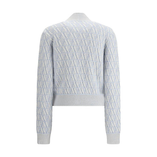 Fendi Silk Cardigan Fendi Light Gray