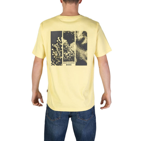Hugo Boss Yellow Cotton T-Shirt Hugo Boss Dark Slate Gray
