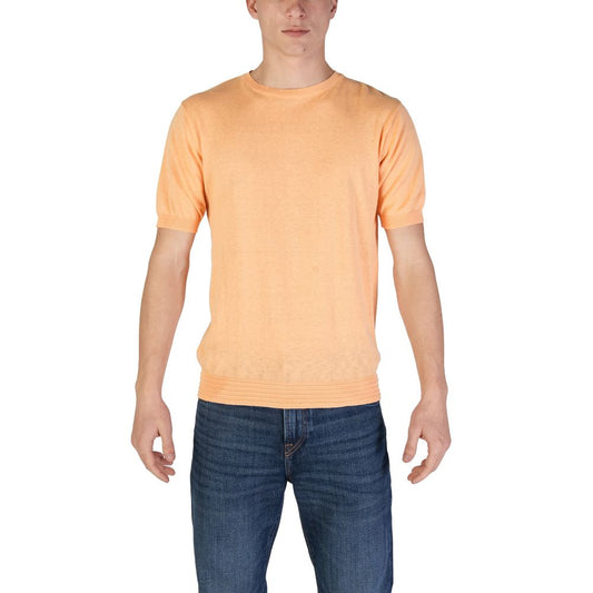 Hamaki-Ho Orange Cotton T-Shirt Hamaki-Ho Tan