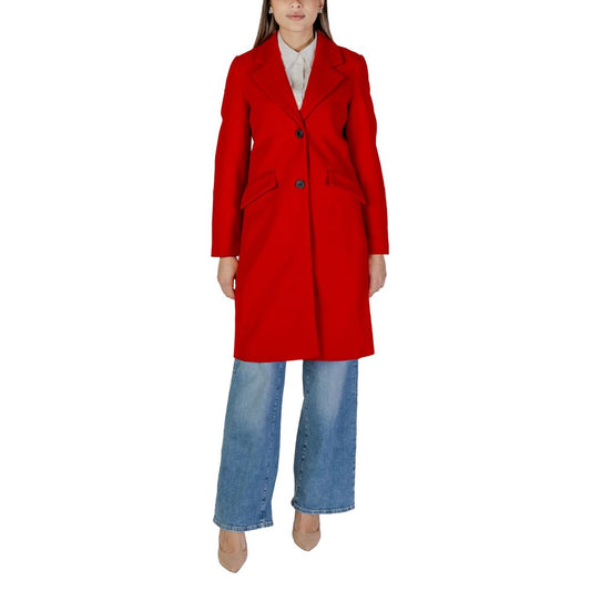 Vero Moda Red Polyester Jackets & Coat Vero Moda Firebrick