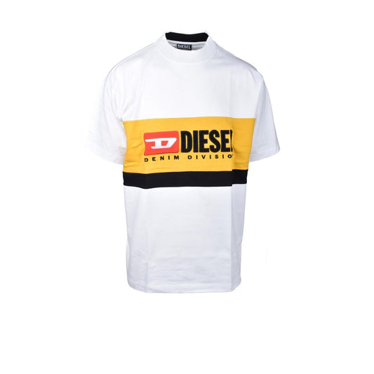 Diesel White Cotton Sweater Diesel Lavender