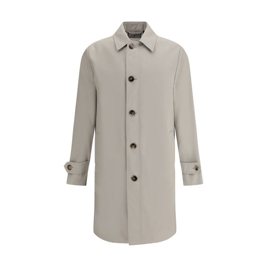 Burberry Breasted Coat Burberry Dark Gray