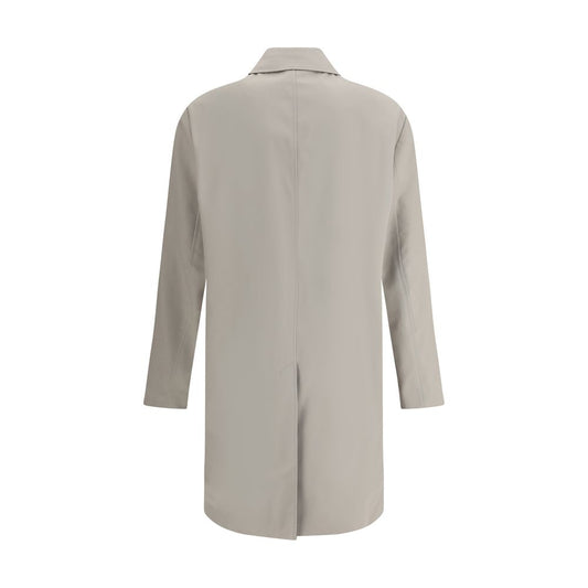 Burberry Breasted Coat Burberry Dark Gray