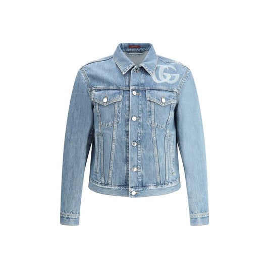 Gucci Double G Denim Jacket Gucci Dark Gray