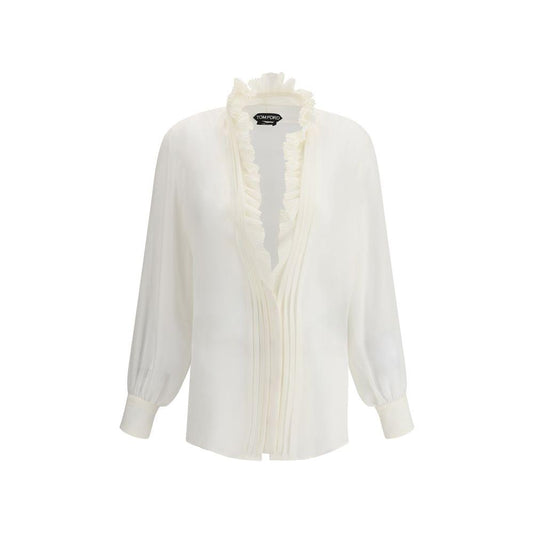 Tom Ford Silk georgette Blouse Tom Ford Light Gray