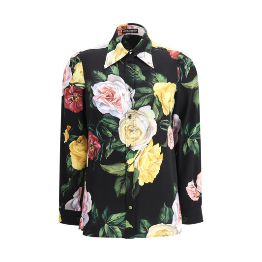 Dolce & Gabbana Rose and peony print Shirt Dolce & Gabbana Wheat