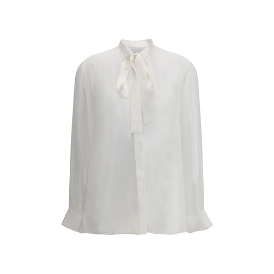 Dolce & Gabbana Silk chiffon Shirt Dolce & Gabbana Light Gray