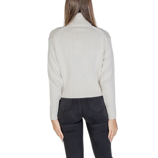 Calvin Klein Jeans Cream Cotton Sweater Calvin Klein Jeans Dark Slate Gray