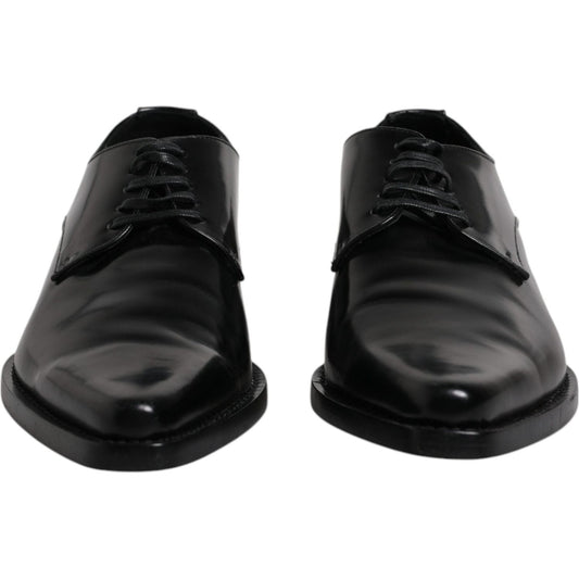Dolce & Gabbana Black Patent Leather Derby Men Dress Shoes Dolce & Gabbana Black