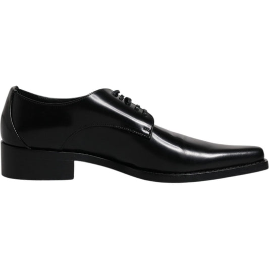 Dolce & Gabbana Black Patent Leather Derby Men Dress Shoes Dolce & Gabbana Black