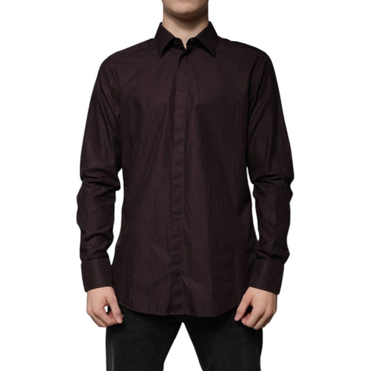 Dolce & Gabbana Dolce & Gabbana Purple Cotton Slim Fit MARTINI Dress Shirt TSH86470-42 1728,67345645728,Clothing,Dolce & Gabbana,IT42 | XL,Material: 100% Cotton,Men,Men - Clothing,Preowned / Defect,Purple,Shirts - Men - Clothing