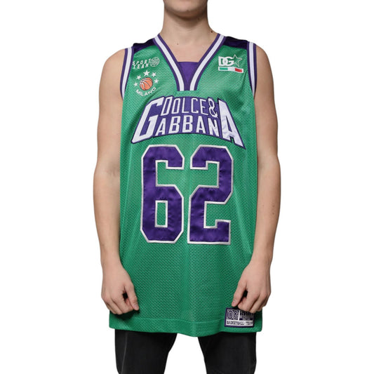Dolce & Gabbana Dolce & Gabbana Green Polyester Jersey Sleeveless T-shirt TSH87309-40 1728,67345645728,Clothing,Dolce & Gabbana,Green,Material: 100% Polyester,Men,Men - Clothing,New with tags,T-Shirts - Men - Clothing,ÌT40| XXS