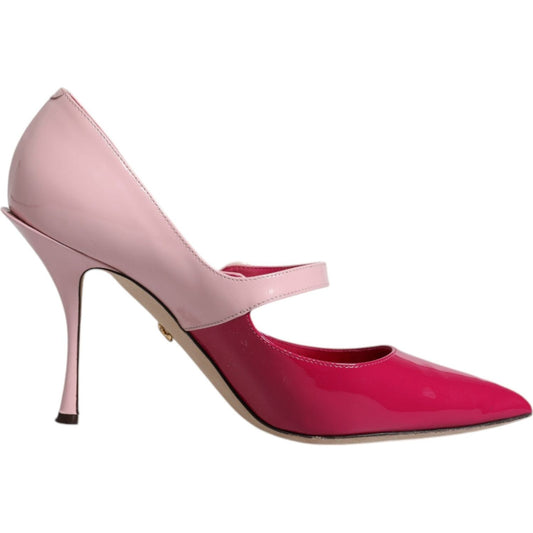 Dolce & Gabbana Dolce & Gabbana Two Tone Pink Leather Mary Jane Heels Pumps Shoes LA12065-40.5 1728,67345645728,Dolce & Gabbana,EU40.5/US10,Material: Leather,Pink,Preowned / Defect,Pumps - Women - Shoes,Shoes,Women,Women - Shoes