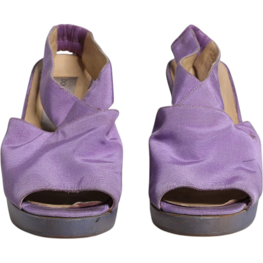 Dolce & Gabbana Dolce & Gabbana Purple Platform Slingback Heels Sandals Shoes LA12209-38 1728,67345645728,Dolce & Gabbana,EU38/US7.5,Material: Leather (suede),Preowned / Defect,Purple,Sandals - Women - Shoes,Shoes,Women,Women - Shoes