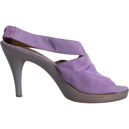 Dolce & Gabbana Dolce & Gabbana Purple Platform Slingback Heels Sandals Shoes LA12209-38 1728,67345645728,Dolce & Gabbana,EU38/US7.5,Material: Leather (suede),Preowned / Defect,Purple,Sandals - Women - Shoes,Shoes,Women,Women - Shoes