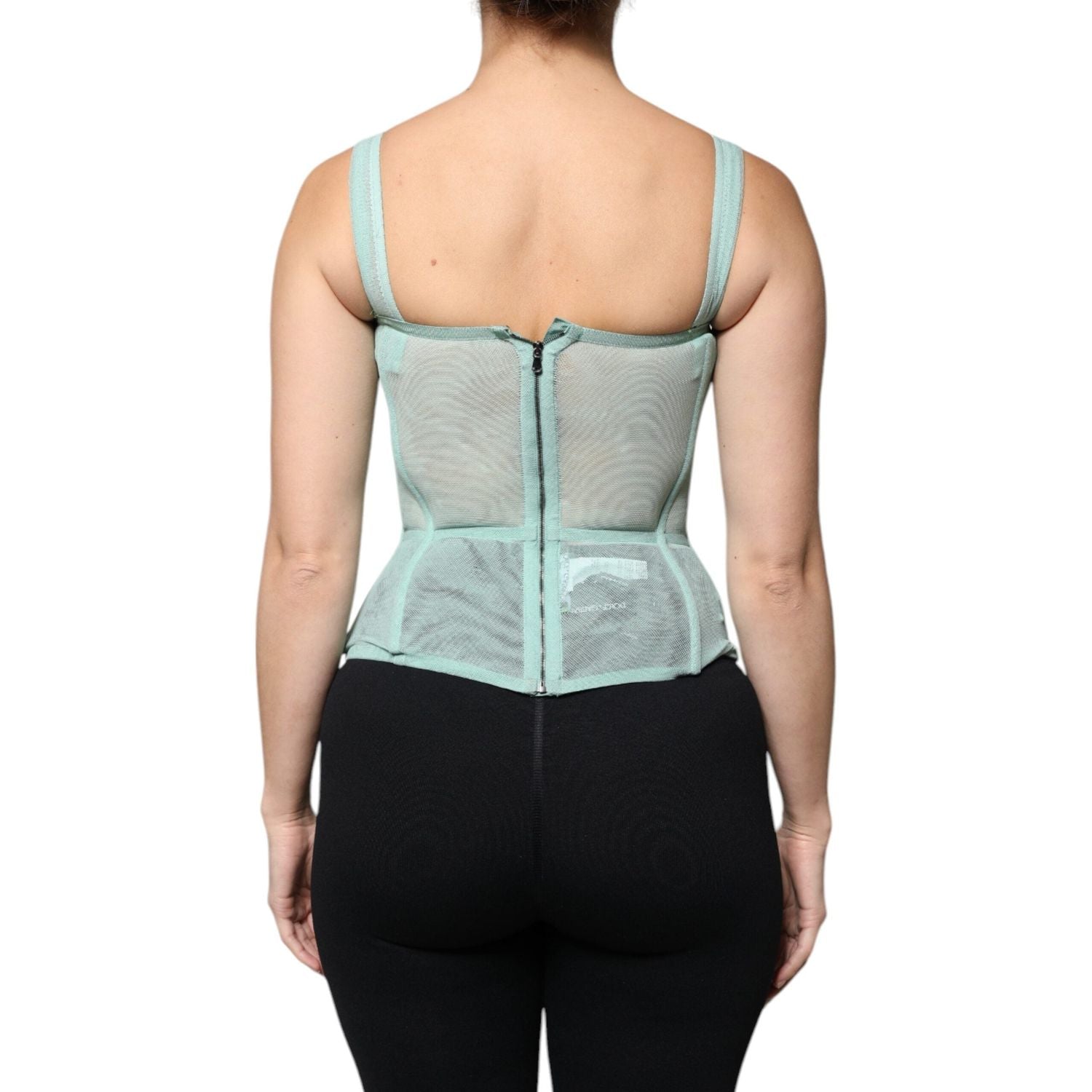 Front view with bag zipped and handles upright.
