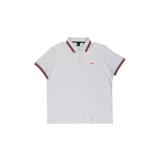 Hugo Boss White Cotton Polo Shirt