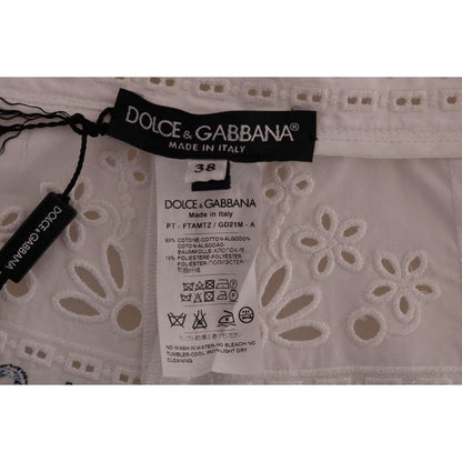 Dolce & Gabbana Mulicolor Majolica Cutout Capri Pants