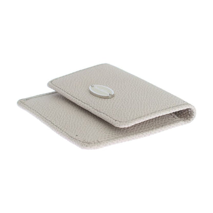 Dolce & Gabbana White Dauphine Leather Case Wallet