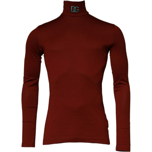 Dolce & Gabbana Dolce & Gabbana Red Cotton Turtleneck Men Pullover Sweater TSH87494-46 1728,67345645728,Clothing,Dolce & Gabbana,IT46 | S,Material: 100% Cotton,Men,Men - Clothing,New with tags,Red,Sweaters - Men - Clothing
