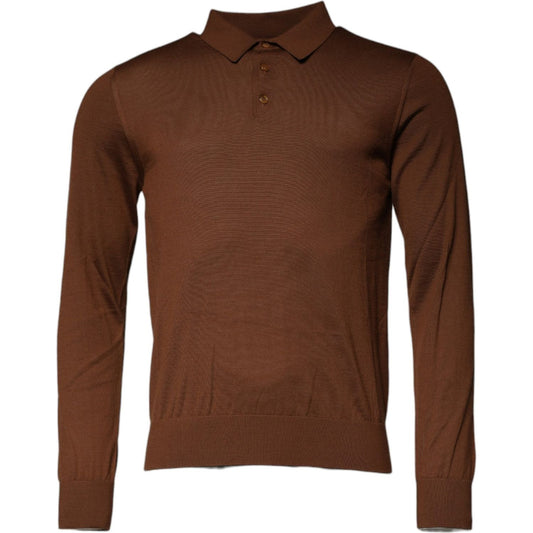Dolce & Gabbana Dolce & Gabbana Brown Cashmere Buttoned Men Pullover Sweater TSH87578-48 1728,67345645728,Brown,Clothing,Dolce & Gabbana,IT48 | M,Material: 100% cashmere,Men,Men - Clothing,New with tags,Sweaters - Men - Clothing