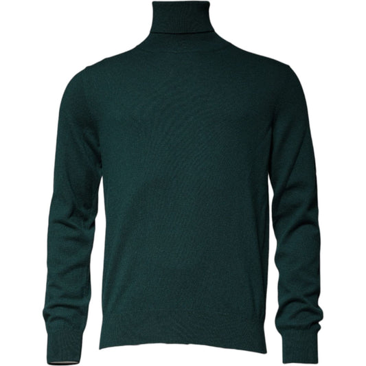 Dolce & Gabbana Dolce & Gabbana Green Cashmere Turtleneck Men Pullover Sweater TSH87580-50 1728,67345645728,Clothing,Dolce & Gabbana,Green,IT50 | L,Material: 100% cashmere,Men,Men - Clothing,New with tags,Sweaters - Men - Clothing