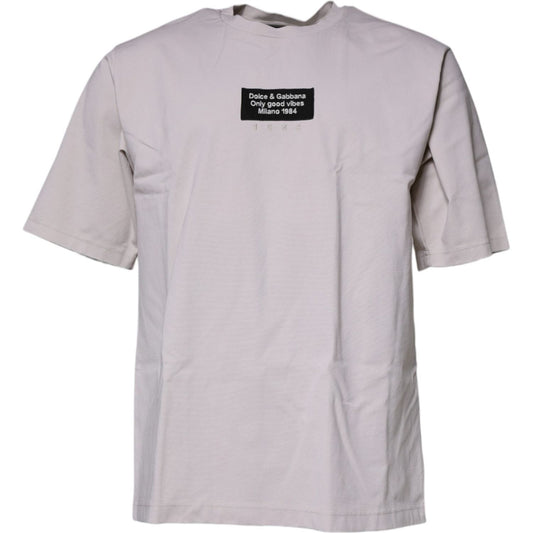 Dolce & Gabbana Dolce & Gabbana Beige DG Logo Crew Neck Short Sleeves T-shirt TSH87350-48 1728,67345645728,Beige,Clothing,Dolce & Gabbana,IT48 | M,Material: 59% Cotton 38% Nylon 3% Elastane,Men,Men - Clothing,New with tags,T-Shirts - Men - Clothing