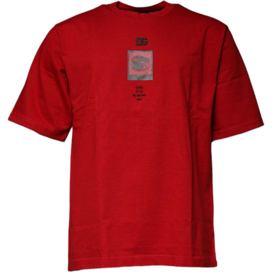 Dolce & Gabbana Dolce & Gabbana Red DG Eye Cotton Crew Neck T-shirt TSH87472-44 1728,67345645728,Clothing,Dolce & Gabbana,IT44 | XS,IT46 | S,IT48 | M,Material: 100% Cotton,Men,Men - Clothing,New with tags,Red,T-Shirts - Men - Clothing
